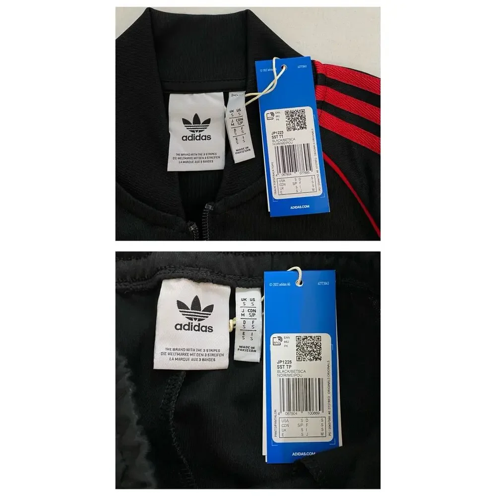 Adidas Originals Superstar Tracksuit Black Better Scarlet Size S